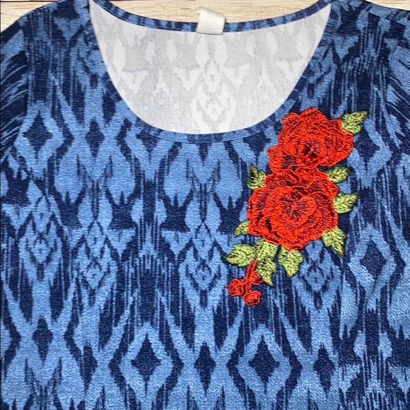Banabee XL blue flower tee - Picture 6 of 7